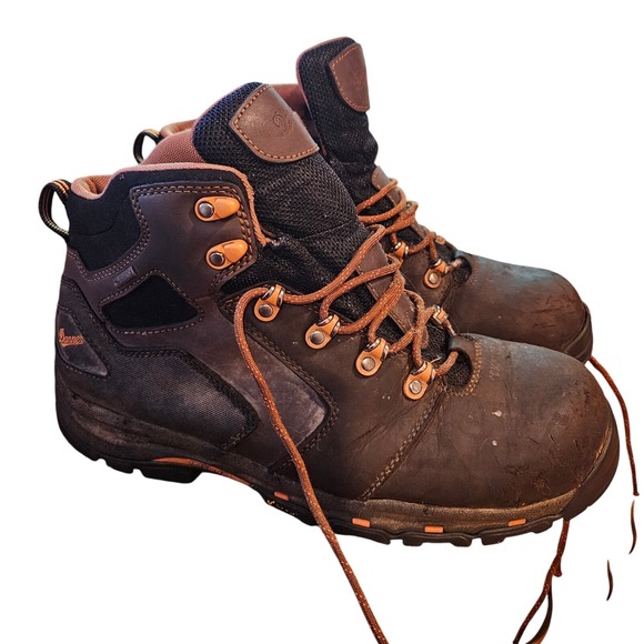 Danner Vicious Brown Leather Steel Toe Vibram Gore-tex Work Hiking Boots US 11 - Picture 1 of 7